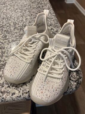 Steve Madden Beaded White Sneakers